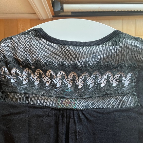 PLENTY BY TRACY REESE Cropped Tiny/Vintage Style Lace Cardigan Sweater - Picture 8 of 10